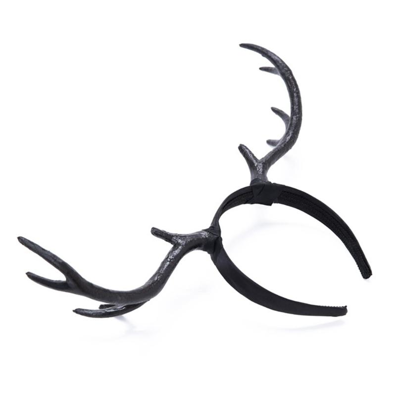 Antlers Headband Halloween Elk Headwear for Halloween Party Wear Deer Horn Hair Band Christmas Headpiece Party Supplies