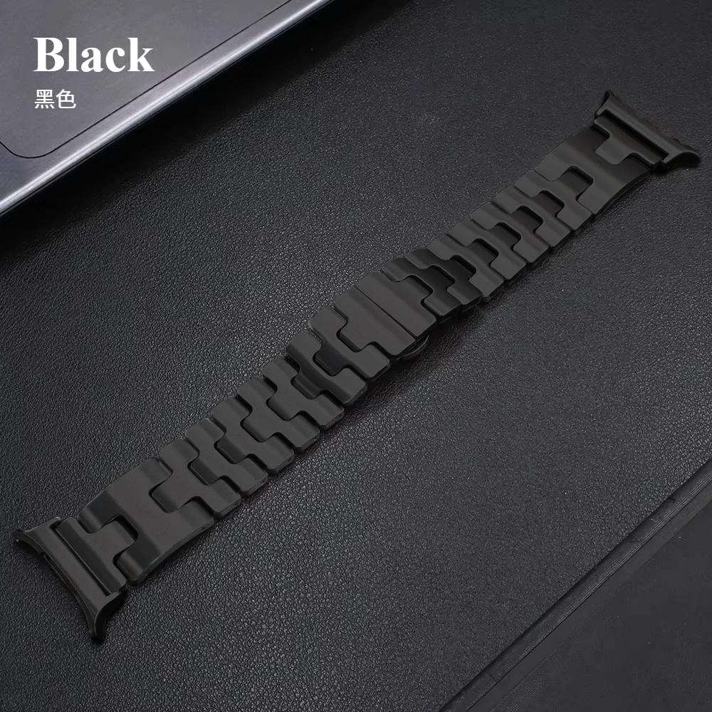 

Роскошный металлический ремешок Quick Fit для Samsung Galaxy Watch 8 Classic 46 мм H-образной формы из нержавеющей стали без зазоров для Galaxy Watch 7 Ultra 47 мм Браслет Galaxy Watch 8 40mm чёрный