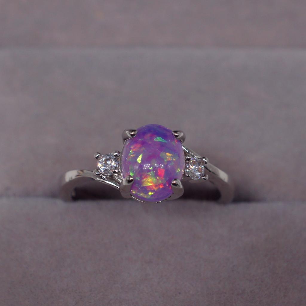 Opalring Schmuck Partnerring, Modeschmuck Edelsteinring Damen