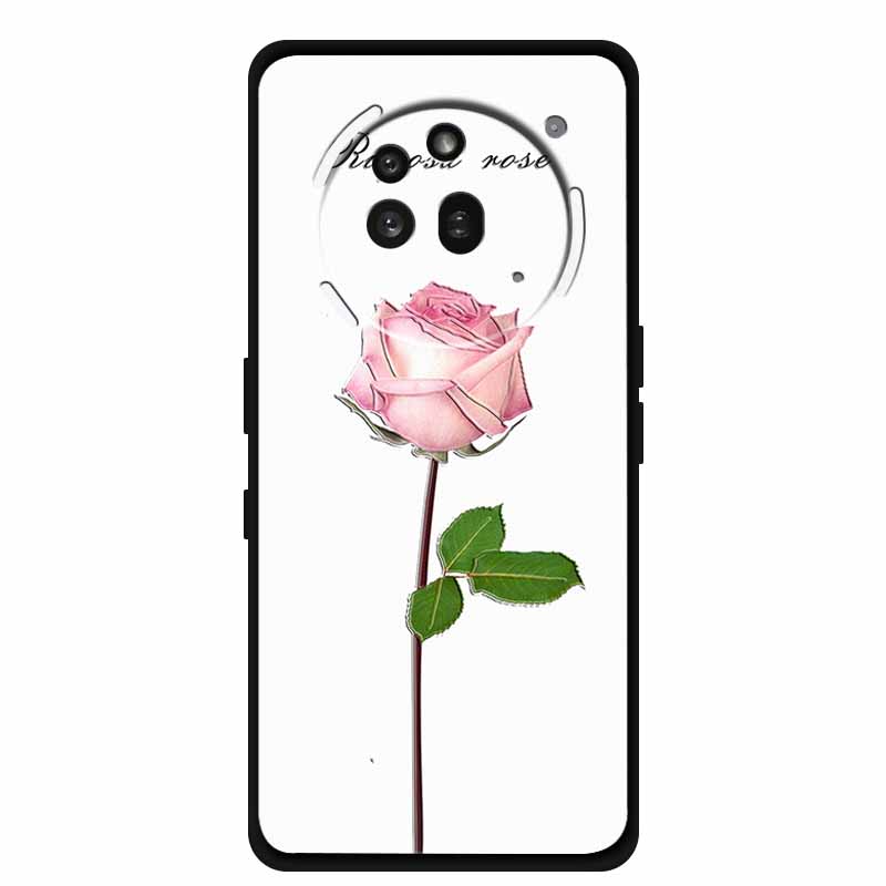 3D Prägehülle Für Nothing Phone 3A Pro Hülle 3 A Pro Hülle Blumen Schwarzes Silikon Weiche Rückabdeckung Für Nothing Phone3A Pro Hülle