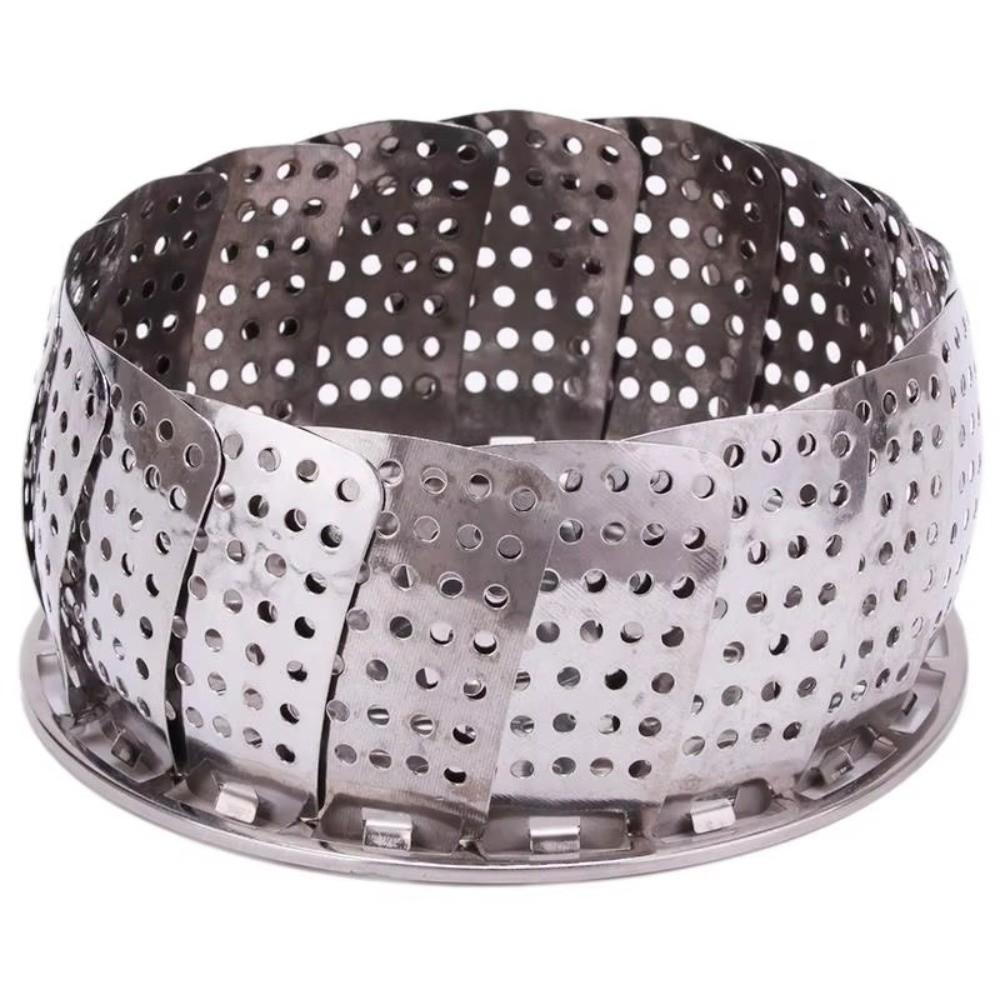 Stainless Steel Folding Dish Steam Expandable Multi-Function Steamer Rack Lotus Leaf Shape Meat Steaming Tray Kitchen Tools