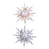 Wedding Silver Snowflake Diamante Brooch Rhinestone Crystal Broach Pin Xmas Gift