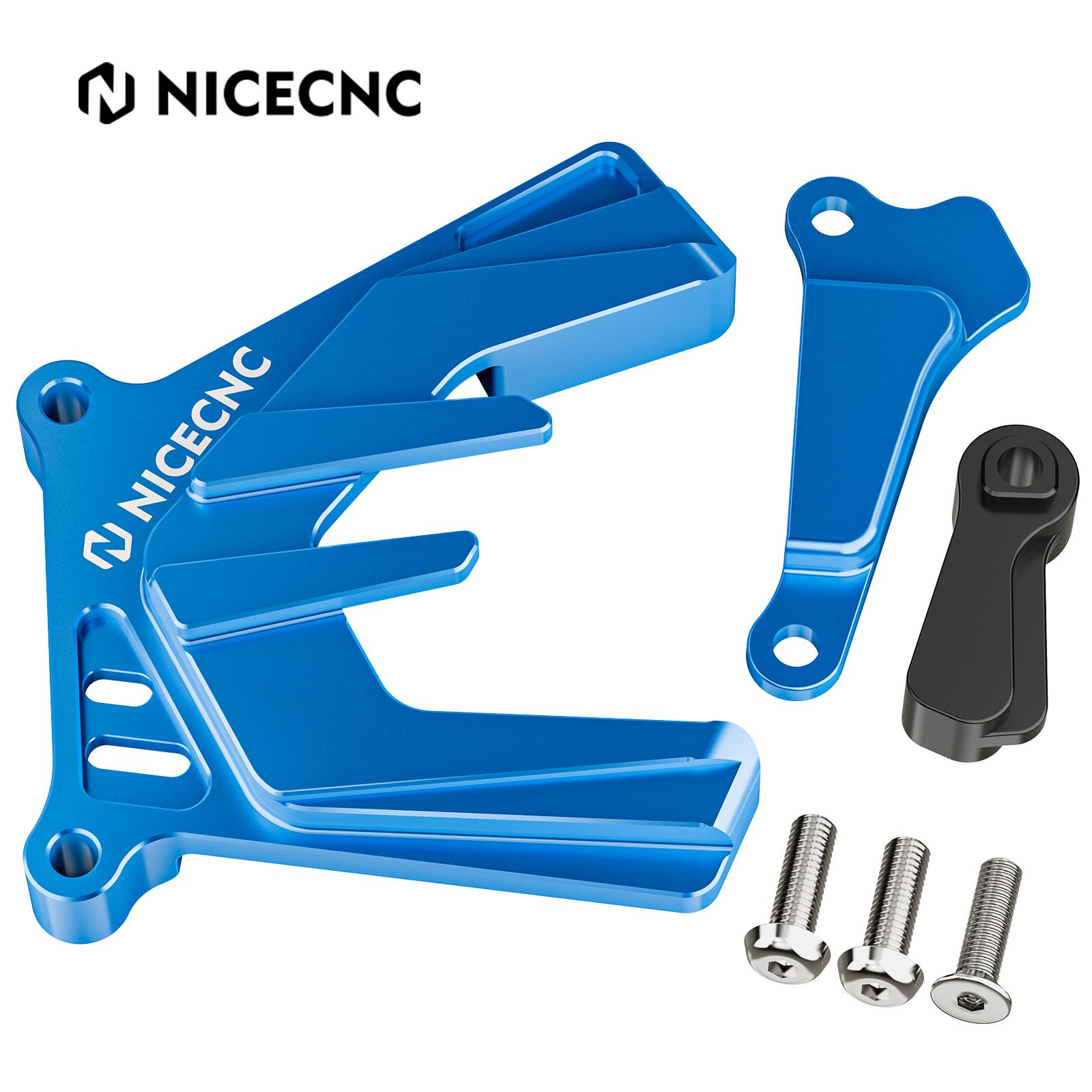 

NICECNC For Yamaha YZ250 2000-2024 YZ250X 2016-2023 YZ 250 YZ 250X Front Sprocket Cover Guard Protector Case Saver Aluminum синій