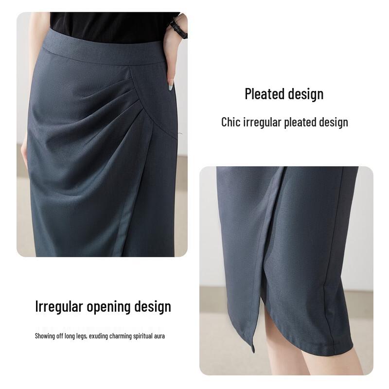 Elegant Asymmetrical Hip-Wrap Midi Skirt