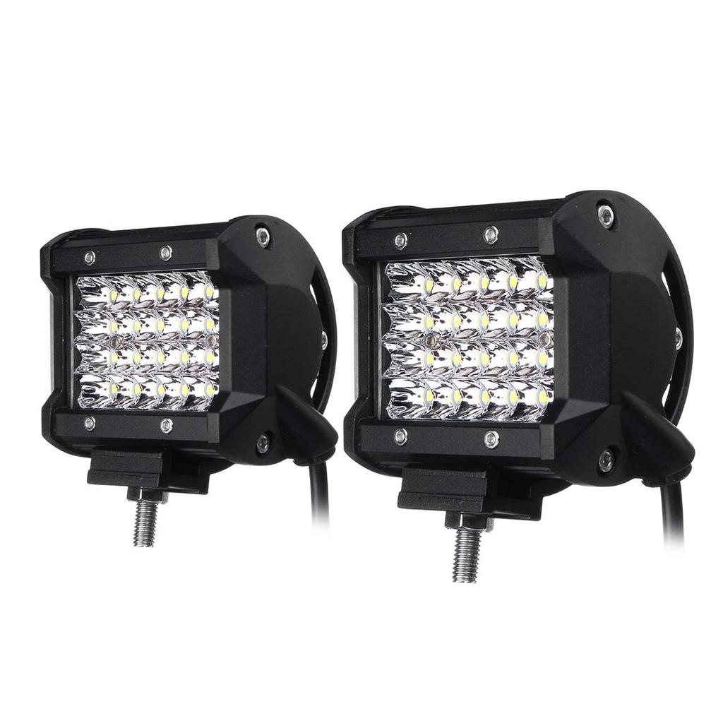 2pcs 4-Row 72W 4-Inch Ultra-Bright LED Light Bar for Off-Road Truck Jeep Mods