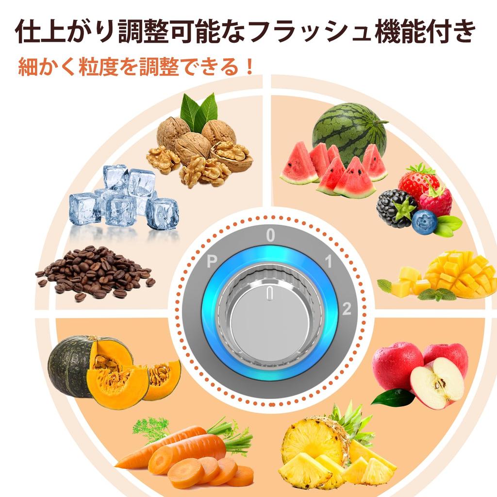 [2023 New Model] Multi-Purpose Juicer, Blender, Smoothie, Three Bottles (500ml x 2 + 300ml), Coffee Grinder, 6-Blade, 450W High Power, High-Speed