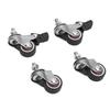 4 Pcs Caster Wheel M6x15mm Threaded Stem 1 Inch Diameter TPR Caster Wheel for Cart Workbench
