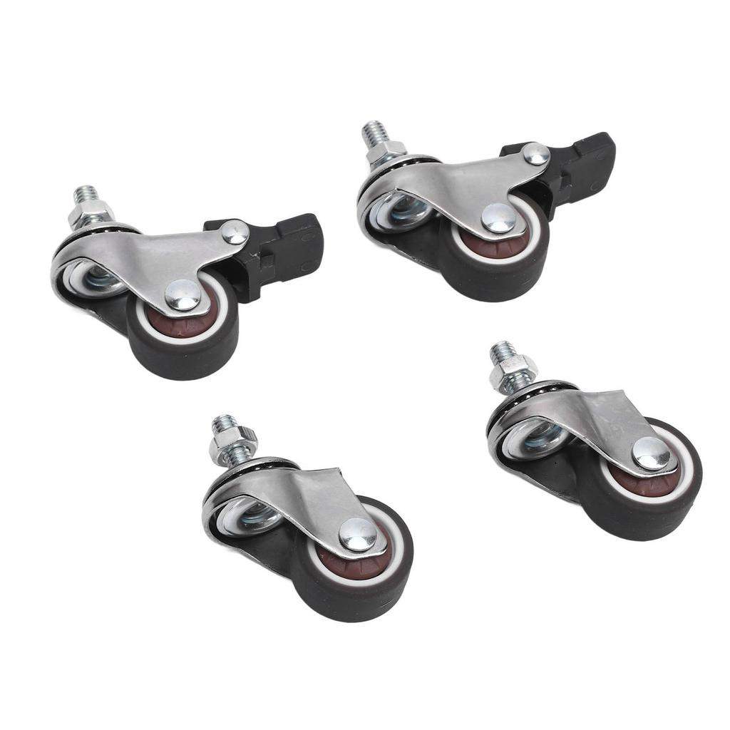 4 ks Kolečko s M6x15mm závitovým dříkem 1 palec Průměr TPR Kolečko pro vozík Pracovní stůl