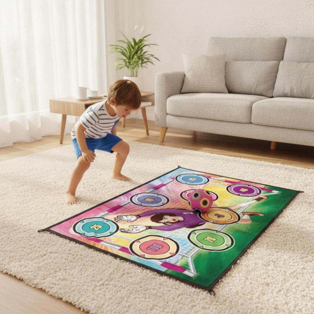 Children Soccer Skills Trainer Mat with ABS Rings for Youth Sports Activities