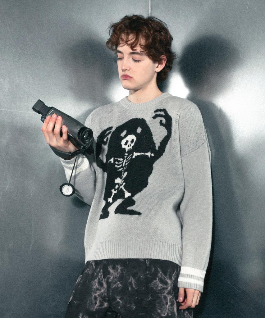 SHVTO Skeleton Knitwear Fog
