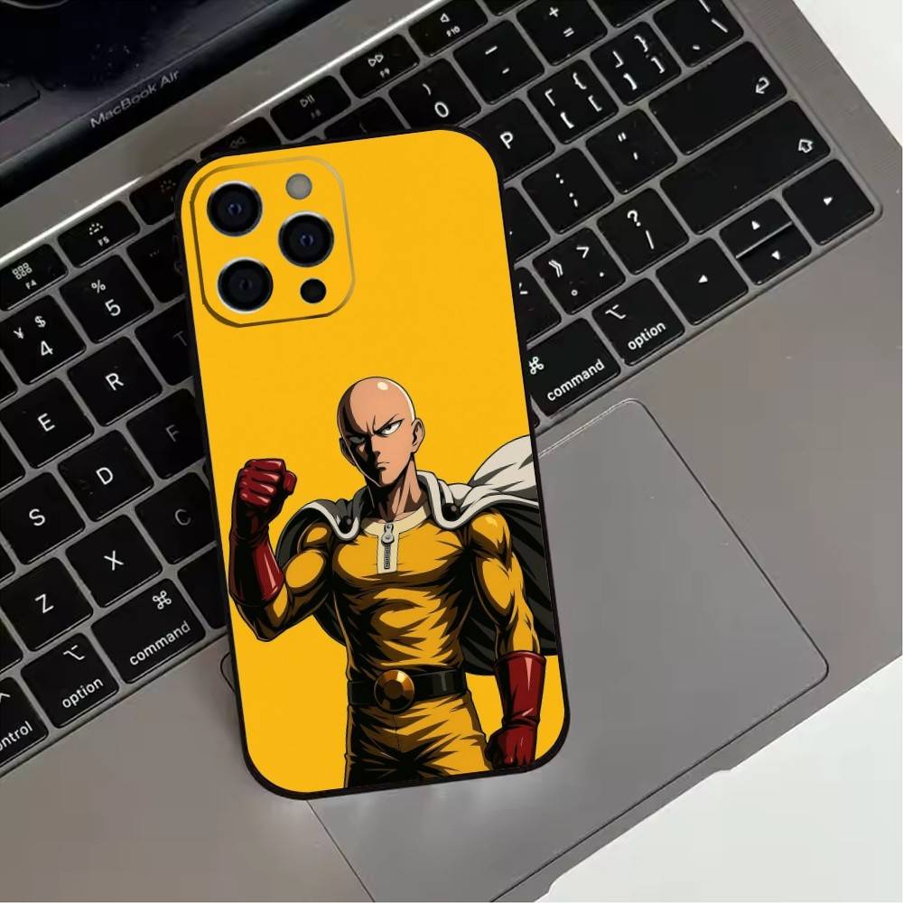 HOT Anime 12O-One P-Punchs Man Phone Case For iPhone17,16,15,14,13,12,11 Plus,Pro Max Soft Black Cover