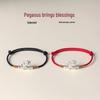 New Year Zodiac Blessings Bracelet: Prosperity & Success Red/Black Rope Hand Ornament