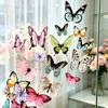 3D Butterfly Wall Decor Removable PVC Butterflies Wall Stickers Multi-Size DIY Removable Wall Art Decal for Kids Bedroom Nursery TV Background
