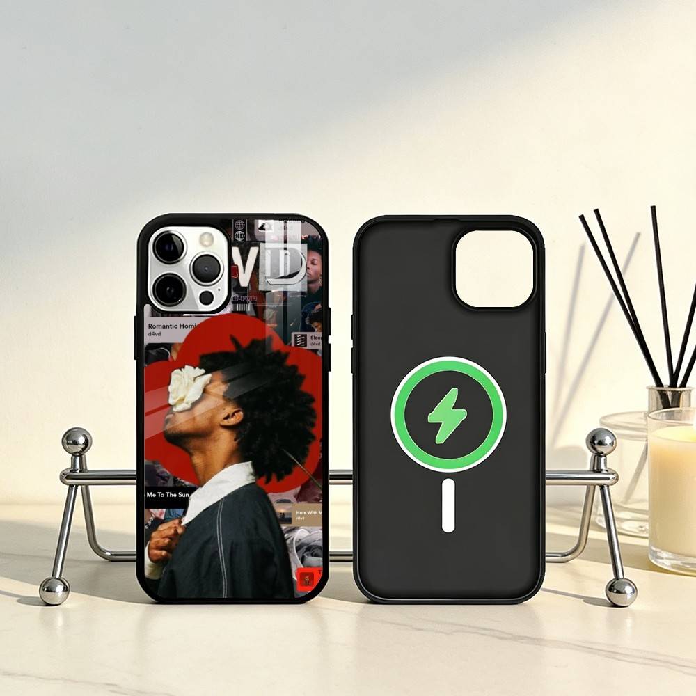 D4vd H-Here With Me Phone Case For iPhone17,16,15,14,13,12,11 Plus,Pro Max Magnetic For Magsafe Wireless Charging