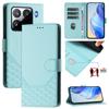 For Xiaomi 15 Pro Case Imprinted Honeycomb RFID Blocking Leather Phone Cover with Strap