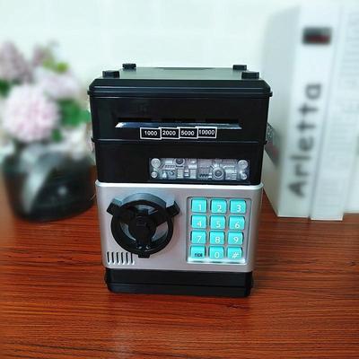 Mezinárodní prasátko ve stylu bankomatu: Elektronický trezor na mince pro děti, ovládaný mincemi a hlasem, s rolovací mincovní štěrbinou