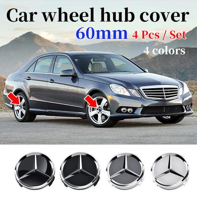 ABS4pcs 60mm Car Wheel Hub Cap Emblem Badge Mercedes Benz C180 E300 GLC W163 W166 W167 W204 W205 W212 W213 X253 W117 W176 W164