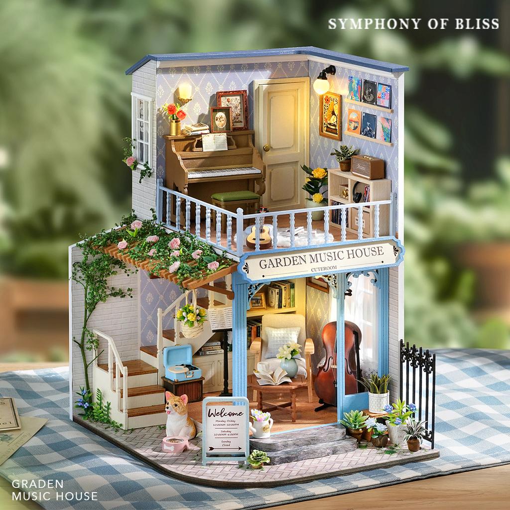 Diy Big Wooden Dollhouse  Furniture Light Kit Doll House Casa Miniature Accessories Wooden Toys Christmas Birthday Gifts New
