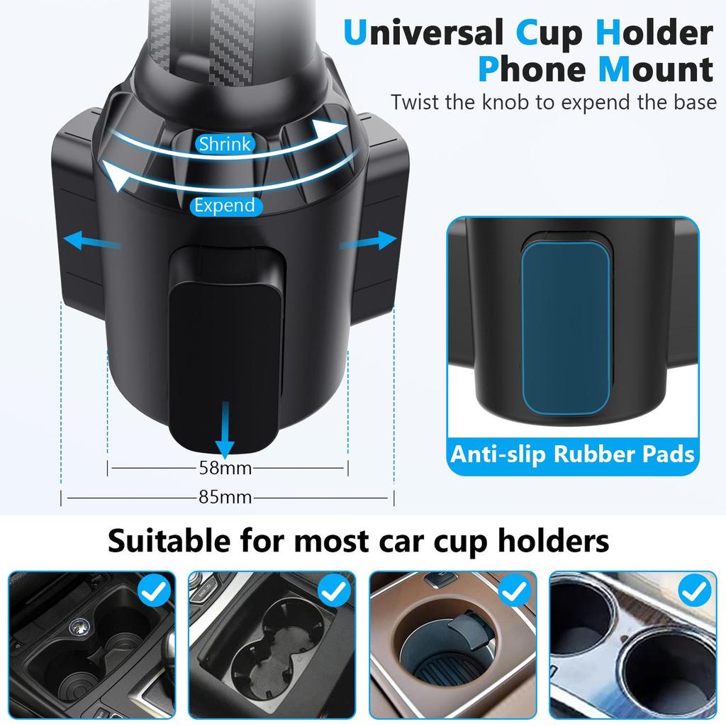 Foldable Car Cup Phone Holder
