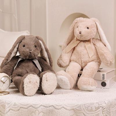 Organic Rabbit Attachment Doll Large Plush Big Rabbit Sleeping Cute Animal, W99038A (Rabbit Choco 30cm, Korean Baby Products