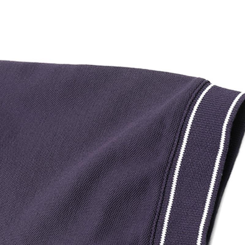 Emporio Armani Ss24 Eagle Logo Embroidered Short Sleeve Polo Shirt Men Polo Shirts Deep-Purple 3D1FM4-1JCYZ-08B8