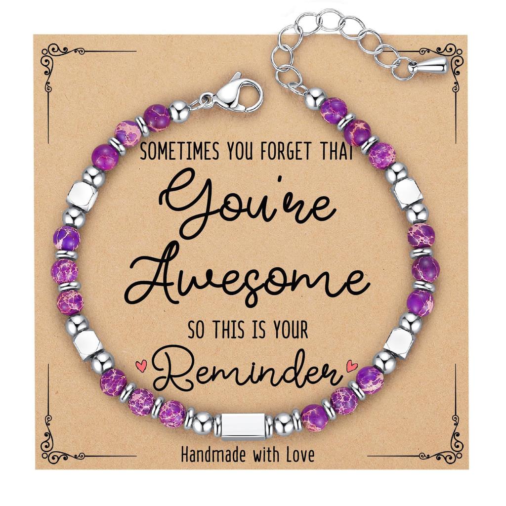 JYL TS Bracelet Letter Heart  Set Stackable Friendship & Personalized Luck
