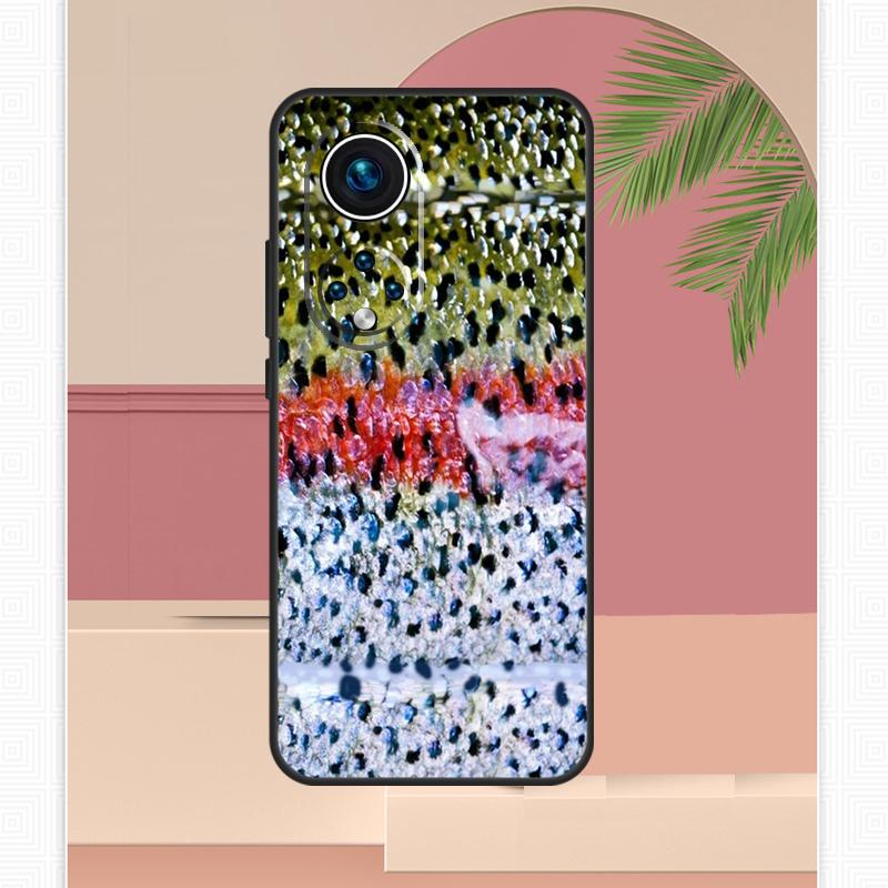 Rainbow Trout Fishing Skin Case For Honor Magic 5 6 7 8 Pro Honor 400 Lite 200 X9c X9b X9a X8b X8a X8c 50 70 90 Cover