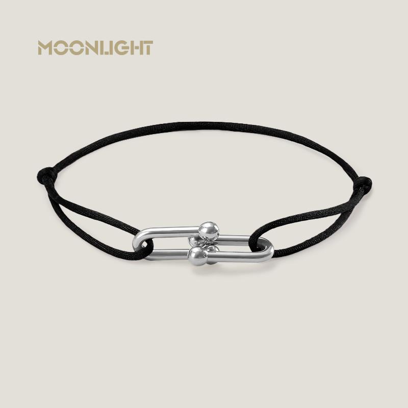 High Quality Classic Small U-Shape Charm Bracelets for Women Adjustable Silk Rope Bracelet Female Jewelry Gifts Wholesale