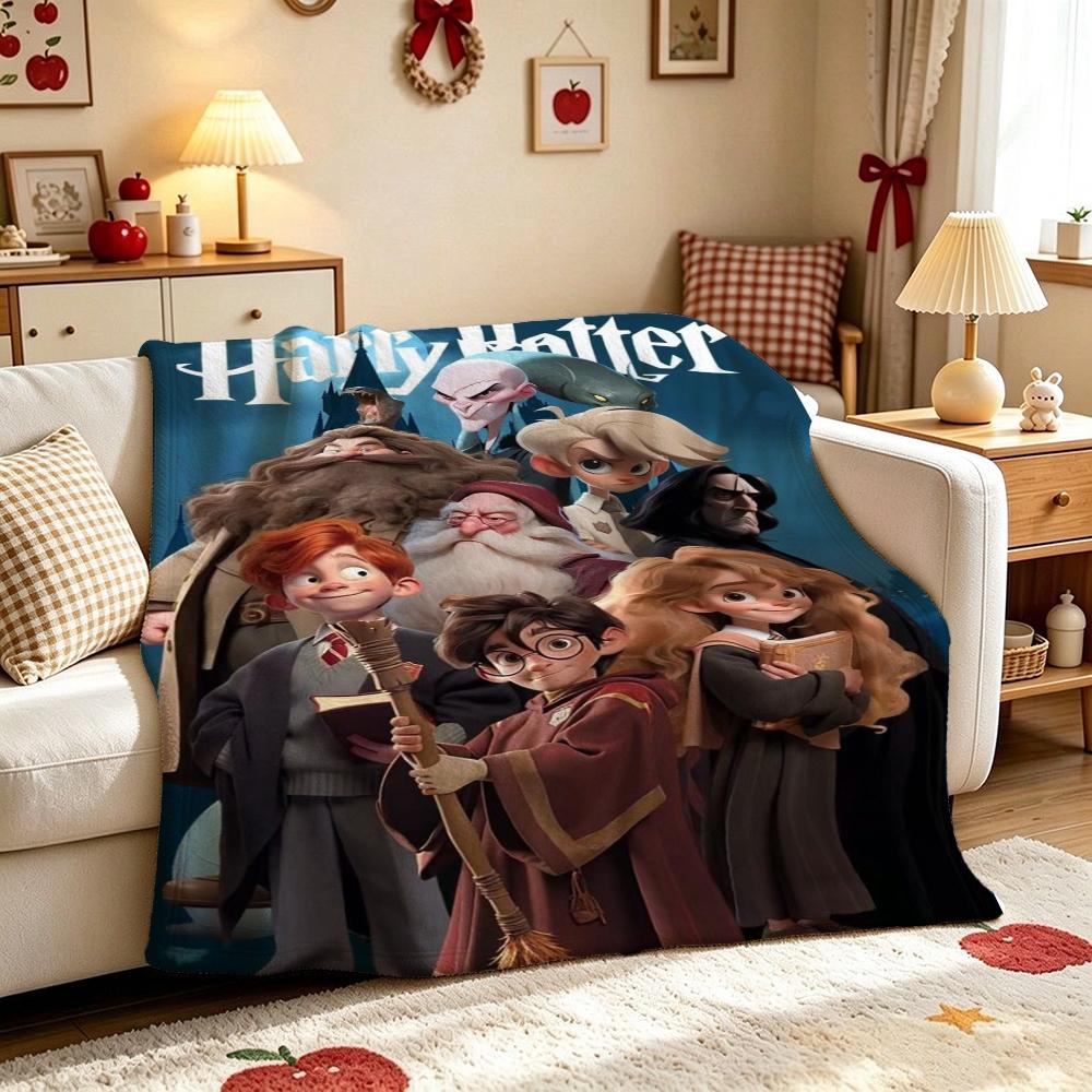 Hogwarts Four Houses Flannel Blanket Soft Warm Fleece Blanket For Living Room Air Conditioner Room Lightweight Home Decor Gift For Friends