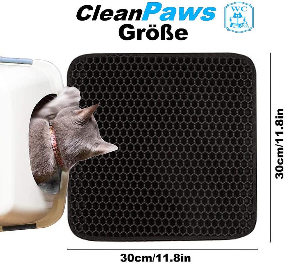 CLEANPAWS Cat Litter Mat Cat Mat Rug Underlay Cat Litter Collector