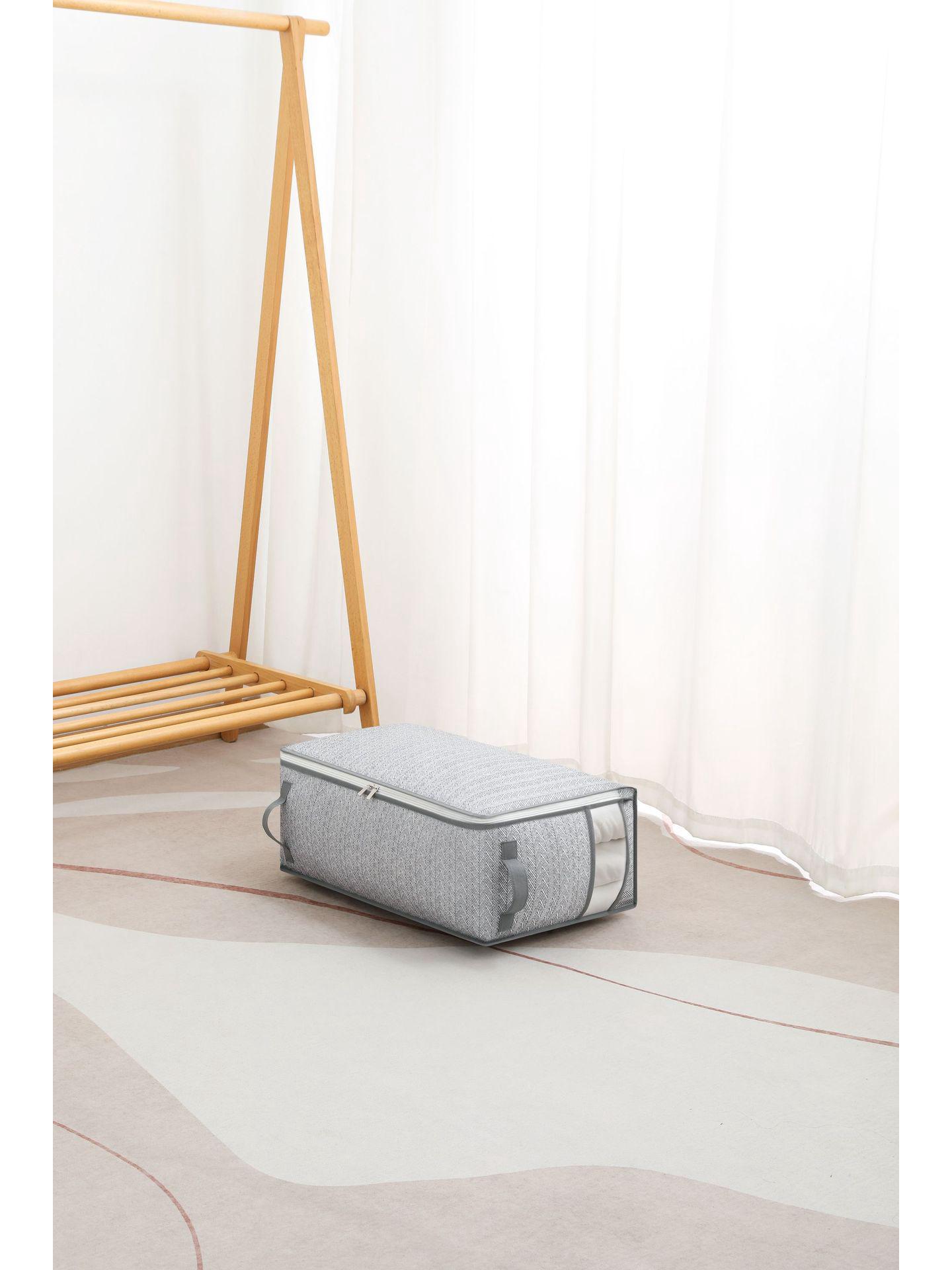 

Сумка для хранения холщового одеяла: Влагостойкий, пыленепроницаемый, вместительный, складной органайзер с окошком для гардероба.