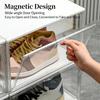 Clear View LED Illuminated Shoe Storage Dustproof Design For Displaying Shoe Collections Domestic Setting