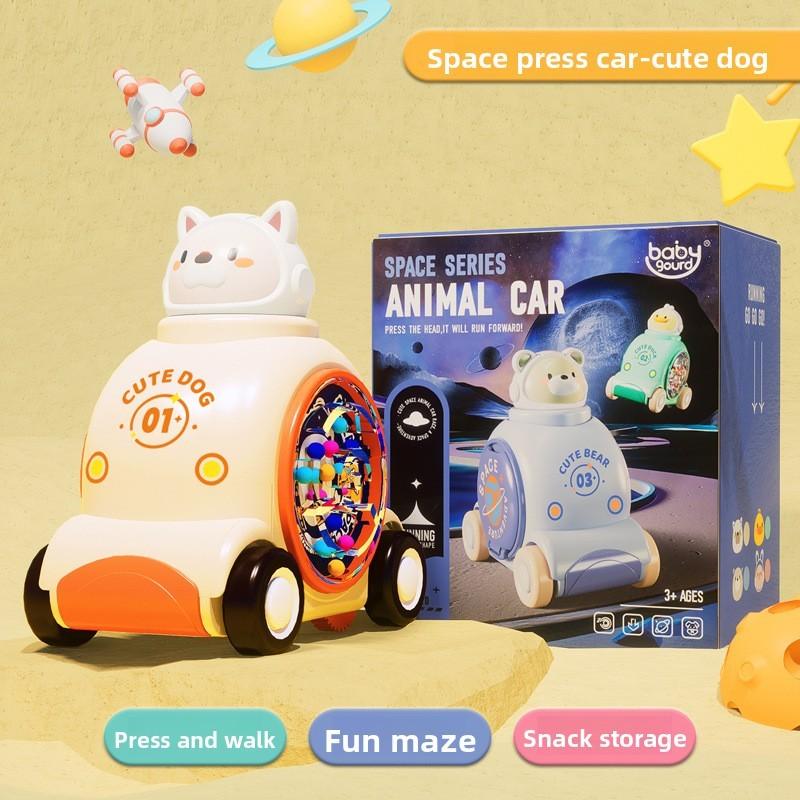 Childrens Animal Pressing Car Toy With Pullback Action For Interactive Play