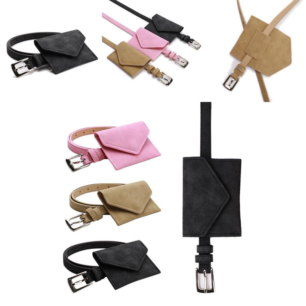 Womens Suede Waist Bag With Solid Color Design For Versatile Fashion Looks