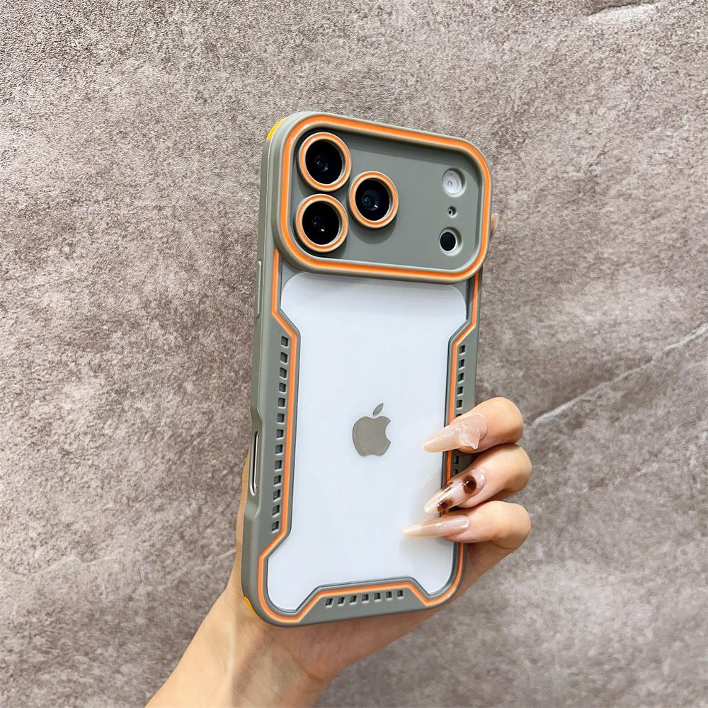 New Transparent Glass Fashion Phone Case for iPhone 17 Pro Max Air 16 Pro 15 14 13 12 11 Shockproof Protection Change 17 Series