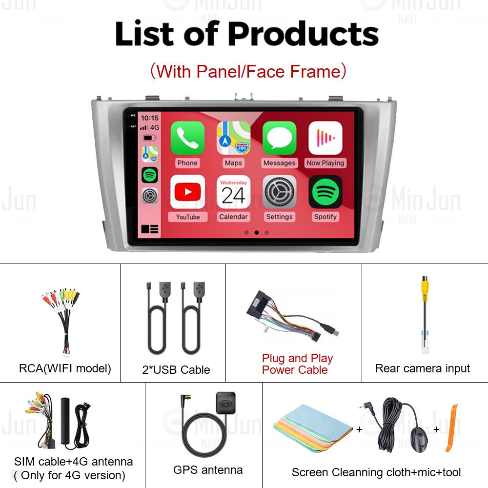 Multimedia Android 14 Pentru Toyota Avensis T27 2008-2015 WIFI+4G Carplay Autoradio Navigație GPS Sisteme auto inteligente stereo