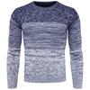 Long Sleeve Patchwork Men Sweater Autumn Winter O-Neck Stretchy Knitted Pullover Sweater Streetwear