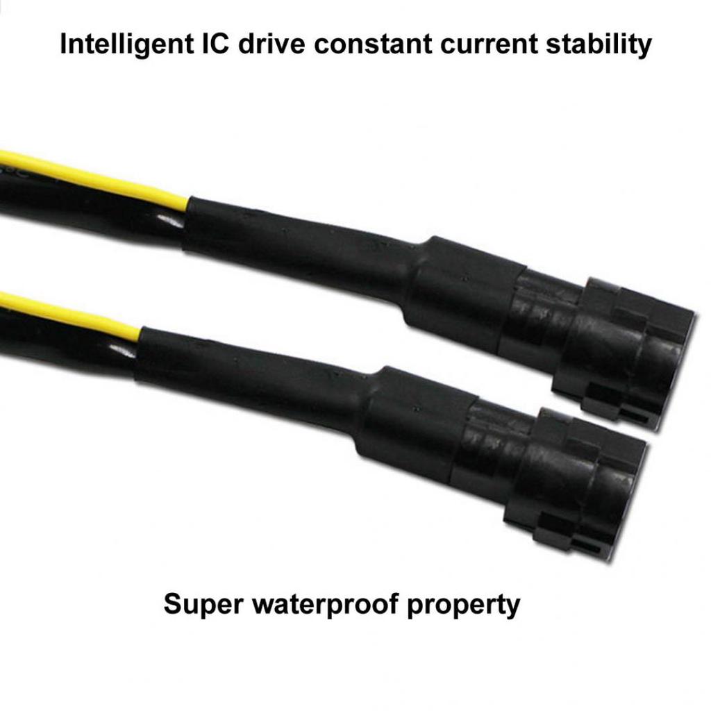 2ks Super jasné 3-LED hliníkové auto denné svietenie do hmly DC 12V