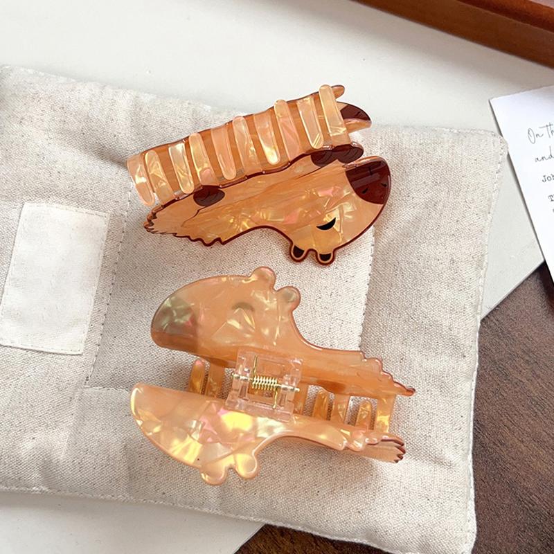 Animal Capybara Hair Claw 8Cm Acrylic Claw Clips Cute Cartoon Crab Hair Clips Hair Accessories For Women Girls