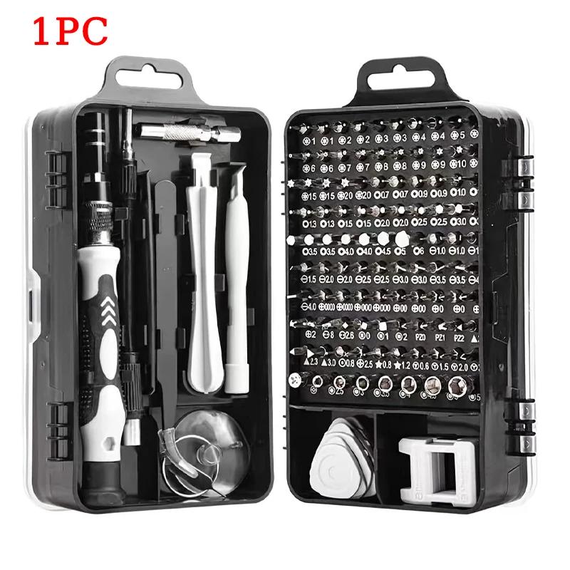 2025 New 115-in-1 Screwdriver Set Strong Magnetic High Hardness Plum Blossom Disassembler Precision Bit Repair Tool