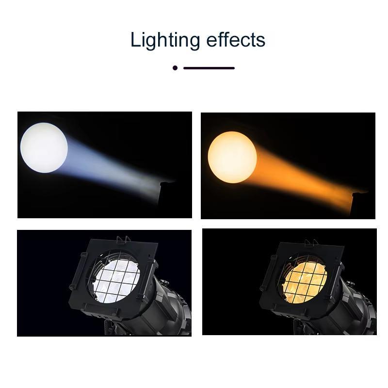 LED 200W Imaging-Licht Profilprojektor Spotlicht Aluminium Professionell Warm/Kaltweiß/RGBW Dmx Party-Lichter Für TV-Studio Theater Atmosphäre