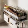 No-Drill Wall-Mounted 3-Tier Kitchen Storage & Spice Rack