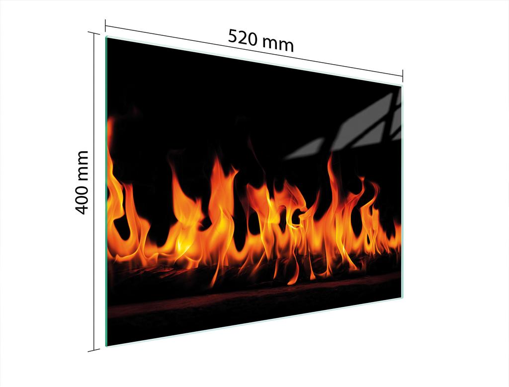 TABLA DE CORTAR DE CRISTAL 52x40 FUEGO