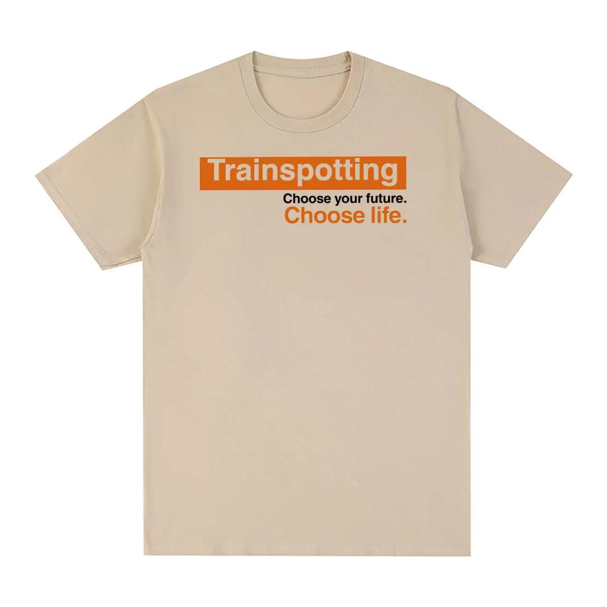 Винтажная футболка Trainspotting Фильм Выбери жизнь 90-е 80-е Хлопок Мужская футболка Новая Футболка Женская Мужская Майки M