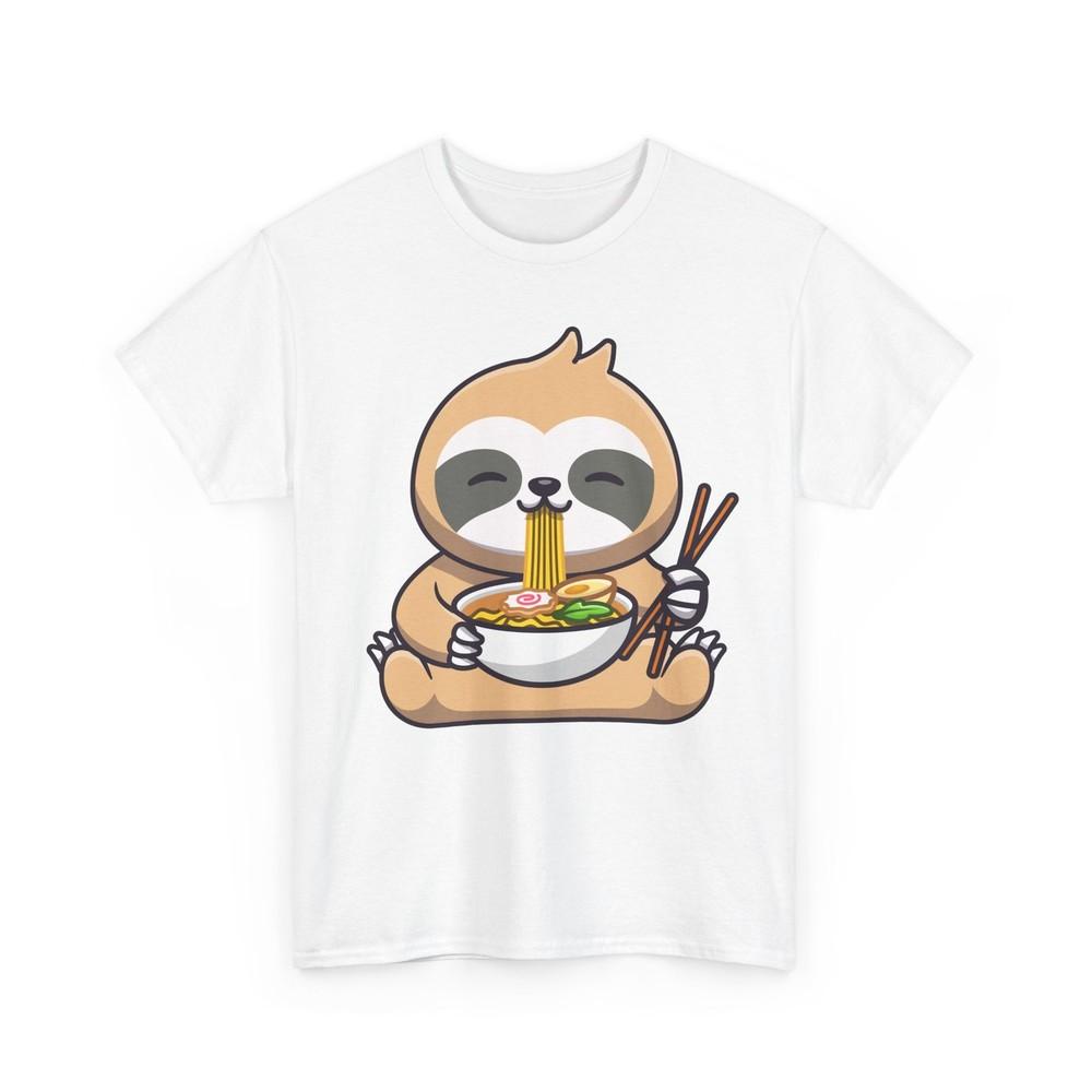 Sloth Kawaii Shirt, Sloth Eating Ramen Sloths Animals Lovers T-Shirt Unisex T-Shirt XXL