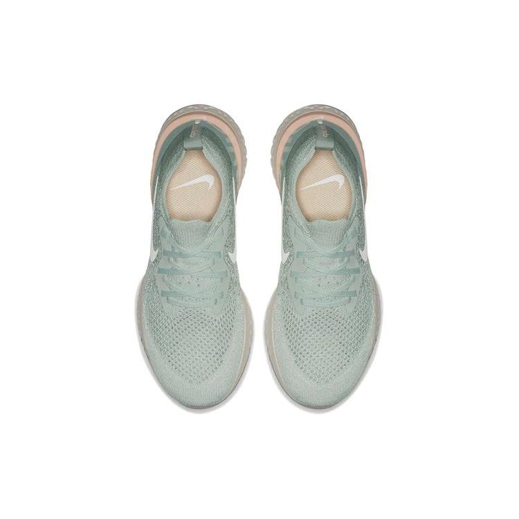 Nike Epic React Flyknit Mica Green Women Sneakers Light-Silver-Sail AQ0070-009