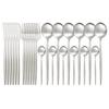 24-Piece Dinnerware Cutlery Set Tableware Set White Gold Cutlery Stainless Steel Spoon Fork Spoon Kitchen Spoon And Fork Set