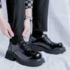 2024 spring black original black sole big head leather shoes men's niche casual British style heightened derby shoes 3209-R