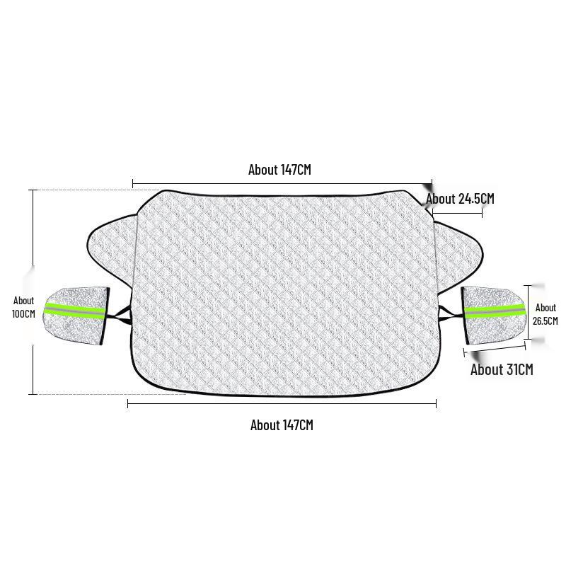 

Утолщенный морозо- и снегозащитный чехол на лобовое стекло автомобиля
