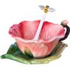 Ceramic Flower Coffee Cup with Saucer and Spoon Exquisite Embossed Leaf and Flower Design Mug for Afternoon Tea or Flower Tea